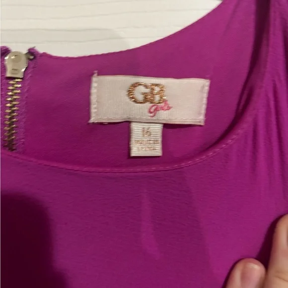 GB Girls Vibrant Pink Asymmetrical Dress - Picture 3 of 3